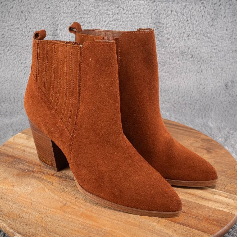 Blondo Reese Brown‎ Suede Waterproof Ankle Bootie Women's Size 9.5
